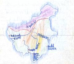 Kalimantan, gezeichnet von Dieter 1958